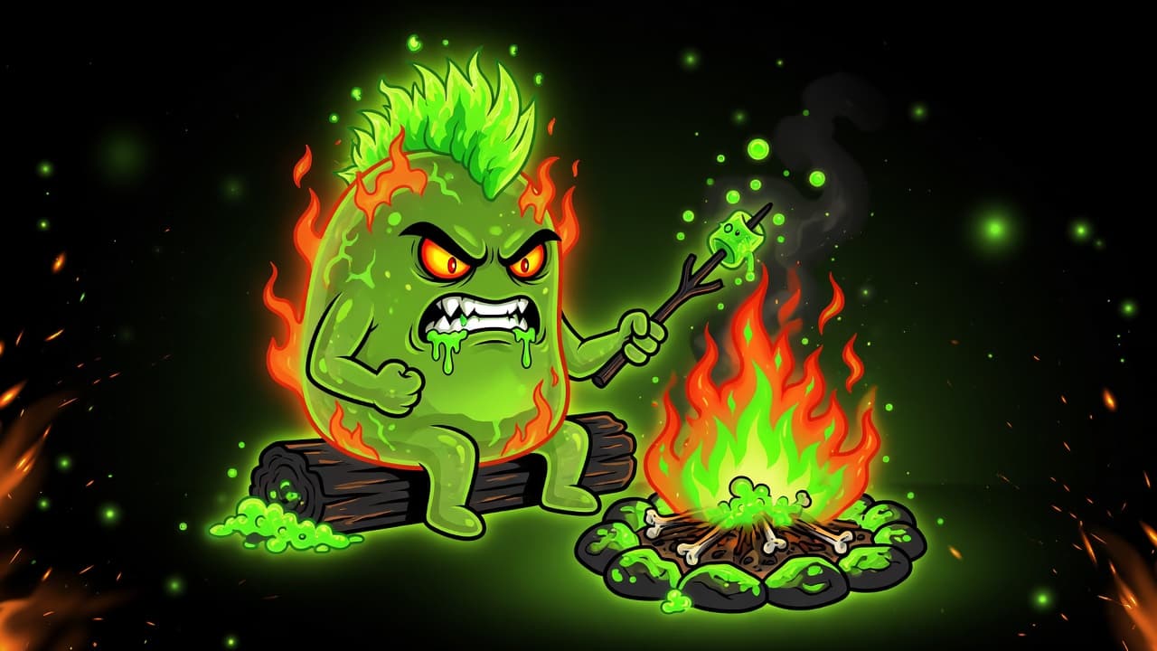 BurningFroth mascot of the campfire